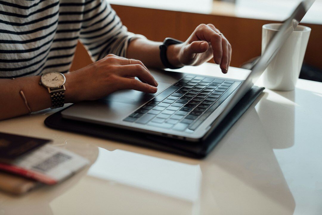 blogger at laptop