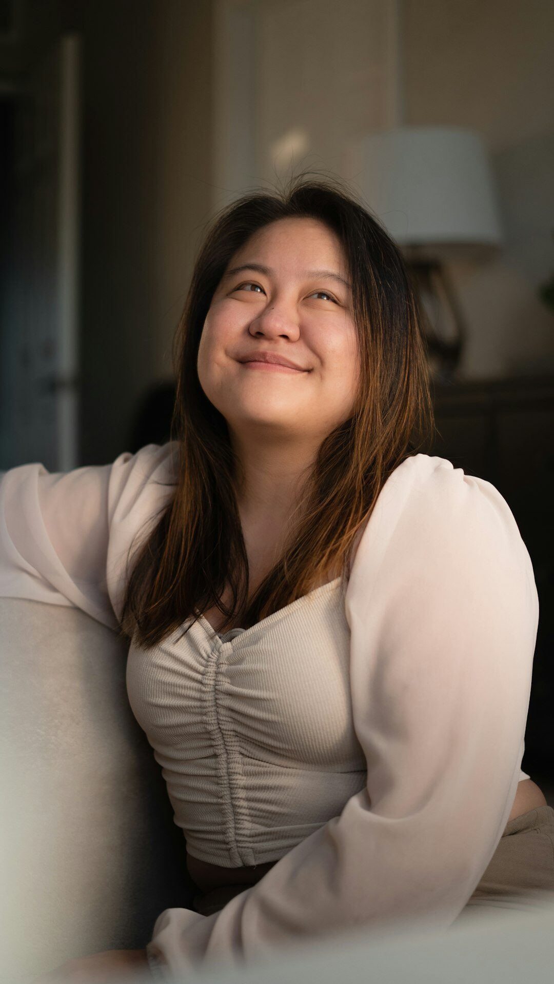 Portrait of a satisfied female content creator client